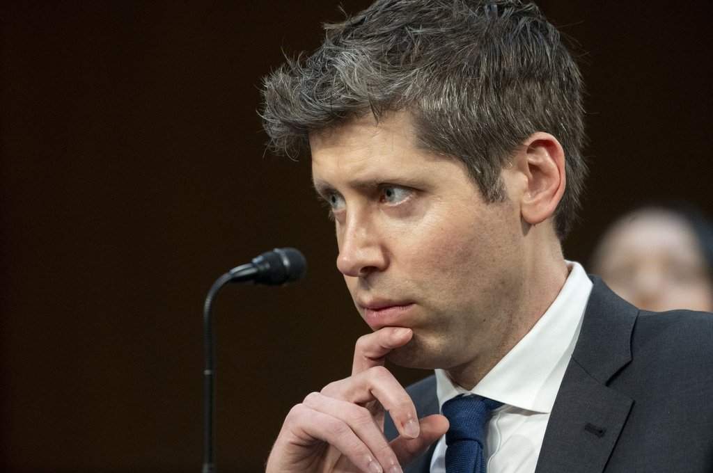 Sam Altman, co-founder and chief executive officer, OpenAI, listens to testimony during a Senate Committee on Commerce, Science, and Transportation hearing, Thursday, May 8, 2025, in Washington.