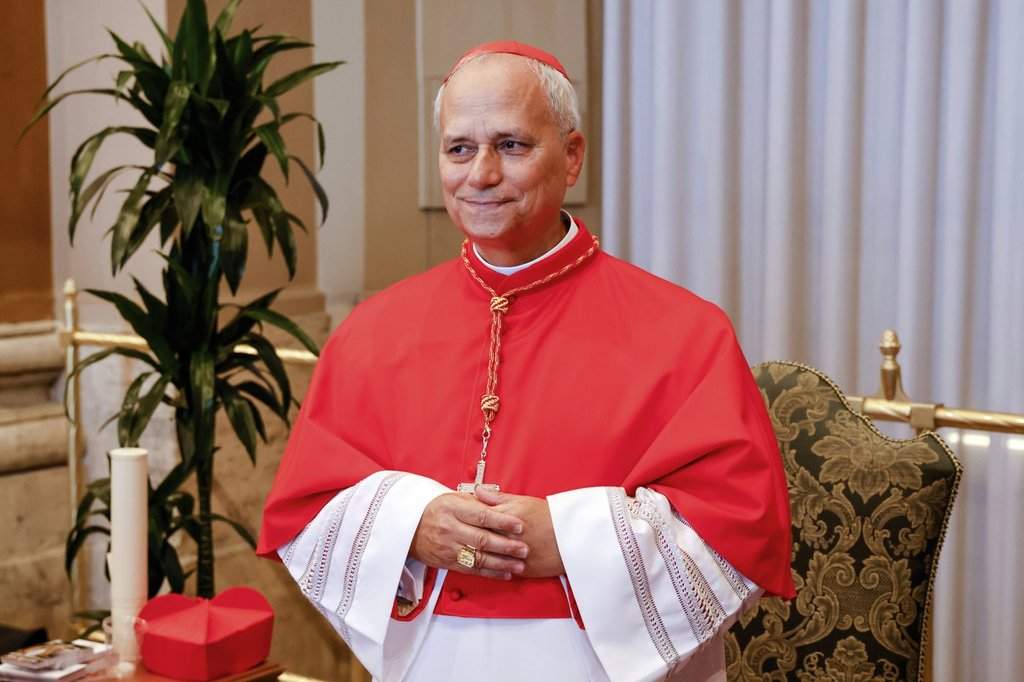 FILE – New Cardinal Robert Francis Prevost, prefect of the Dicastery for Bishops, stands for a portrait at the end of the consistory where Pope Francis elevated 21 new cardinals in St. Peter’s Square at the Vatican, Sept. 30, 2023. (AP Photo/Riccardo De Luca, File)