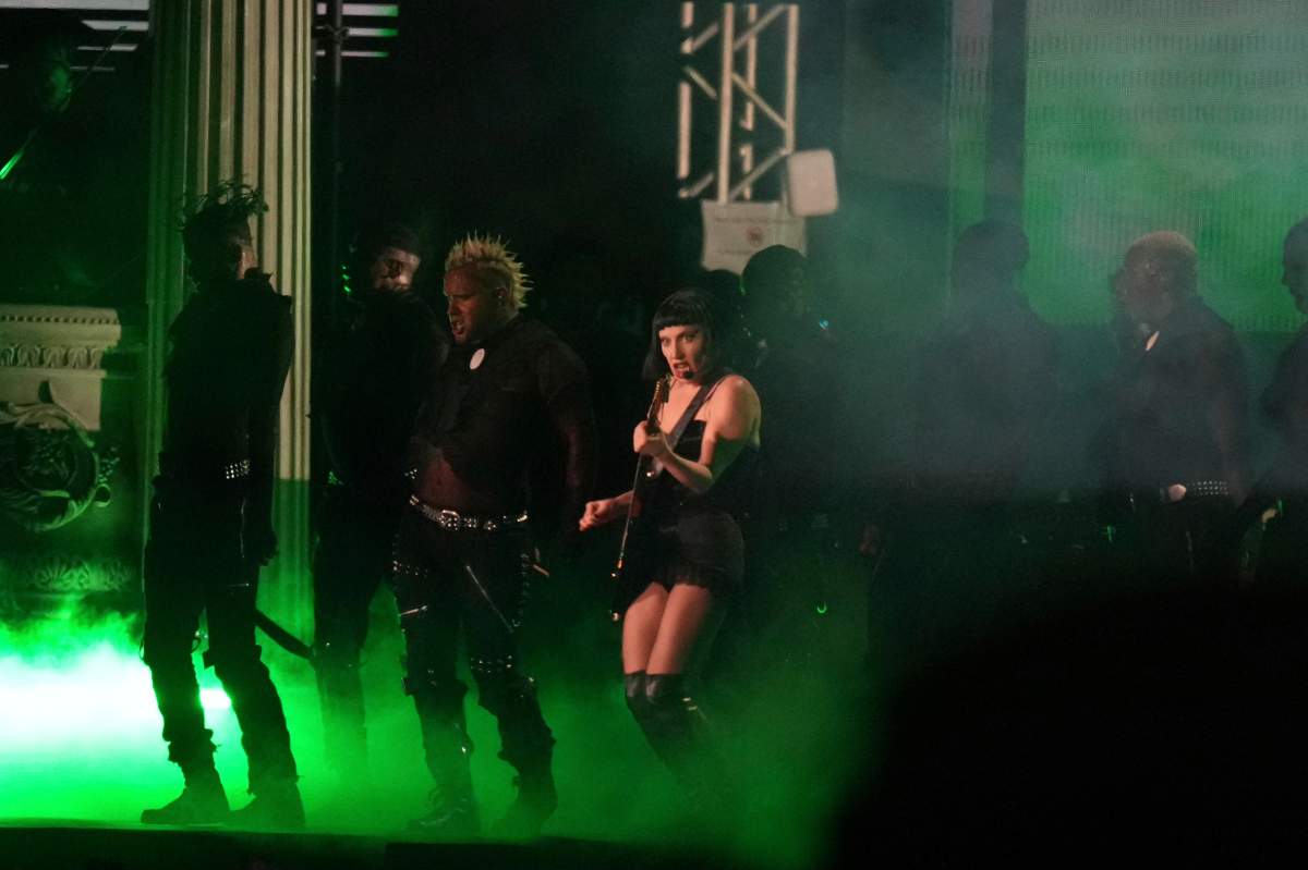Lady Gaga performs during her free concert on Copacabana Beach in Rio de Janeiro, Saturday, May 3, 2025.
