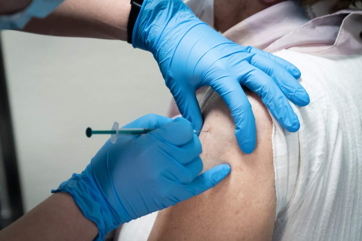 Senior vaccinations against Covid-19 in Warsaw, Poland on January 25, 2021 (Photo by Mateusz Wlodarczyk/NurPhoto via Getty Images)