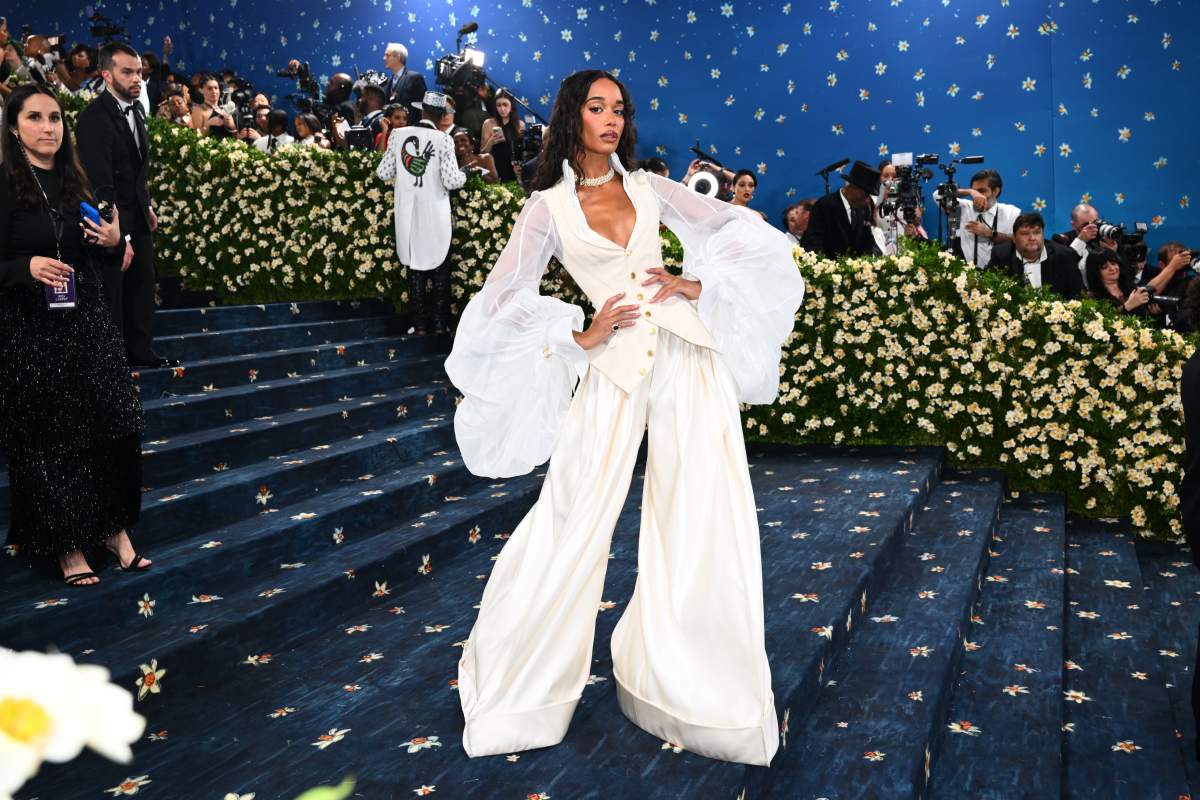 Laura Harrier attending the Metropolitan Museum of Art Costume Institute Benefit Gala 2025 in New York, USA.