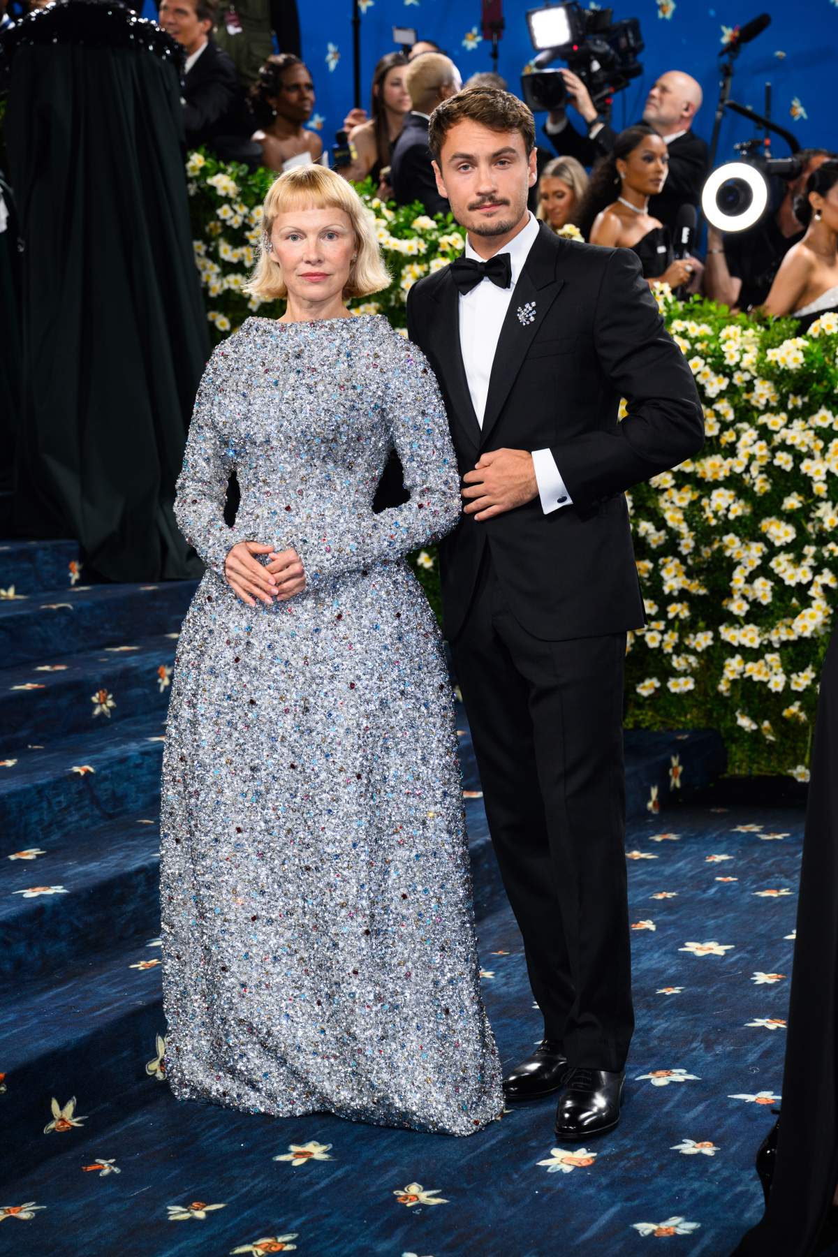 Pamela Anderson and Brandon Thomas Lee attending the Metropolitan Museum of Art Costume Institute Benefit Gala 2025 in New York, USA.