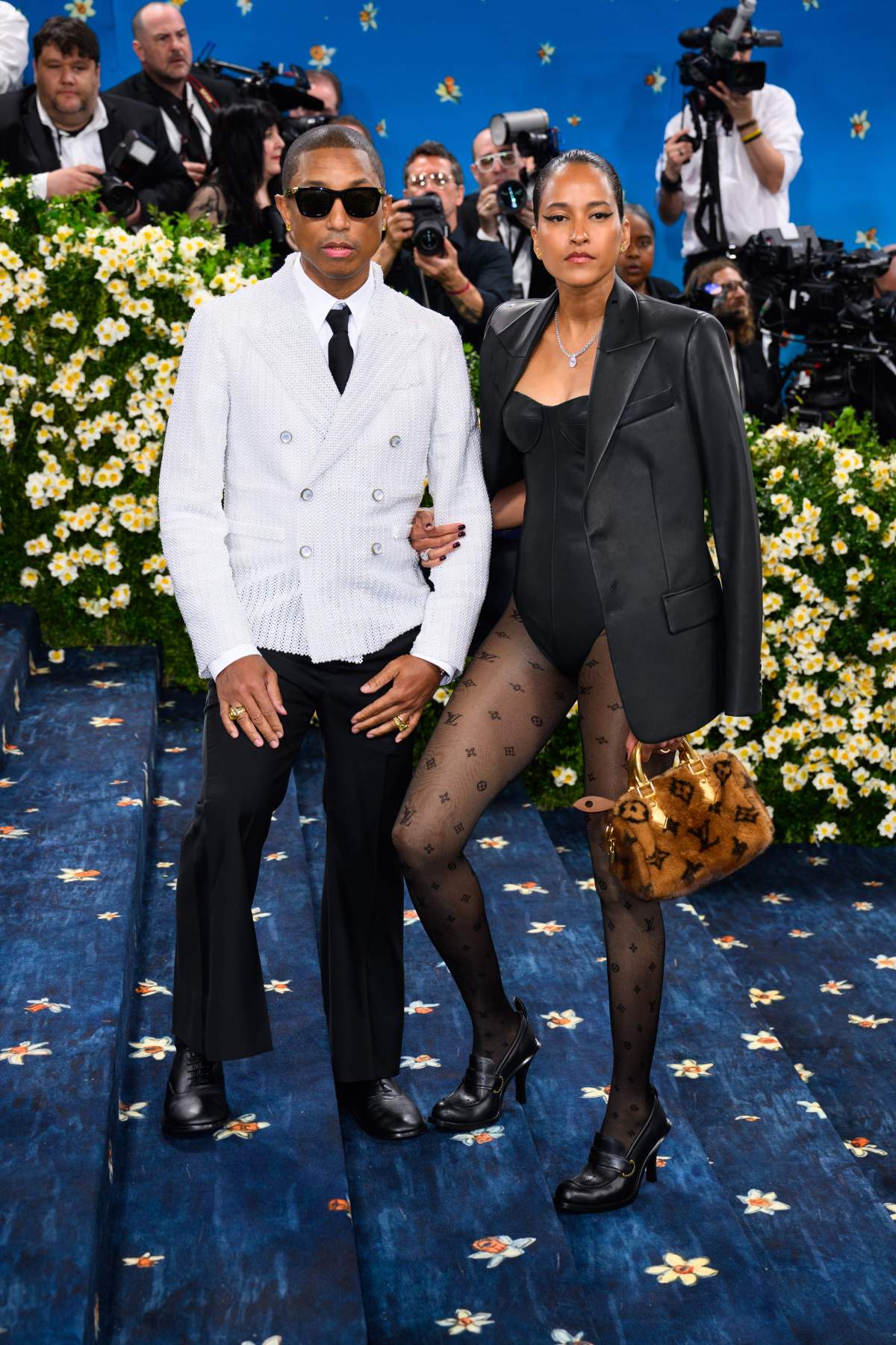 Pharrell Williams and Helen Lasichanh attending the Metropolitan Museum of Art Costume Institute Benefit Gala 2025 in New York, USA. Picture date: Monday May 5, 2025.