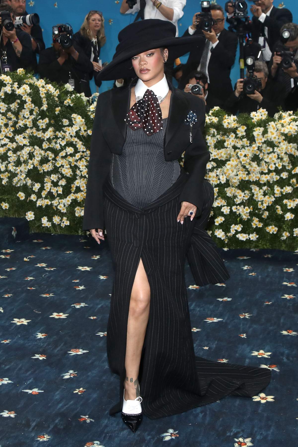 Rihanna attends 2025 Met Gala Celebrating "Superfine: Tailoring Black Style" Red Carpet at The Metropolitan Museum of Art on May 5, 2025 in New York.