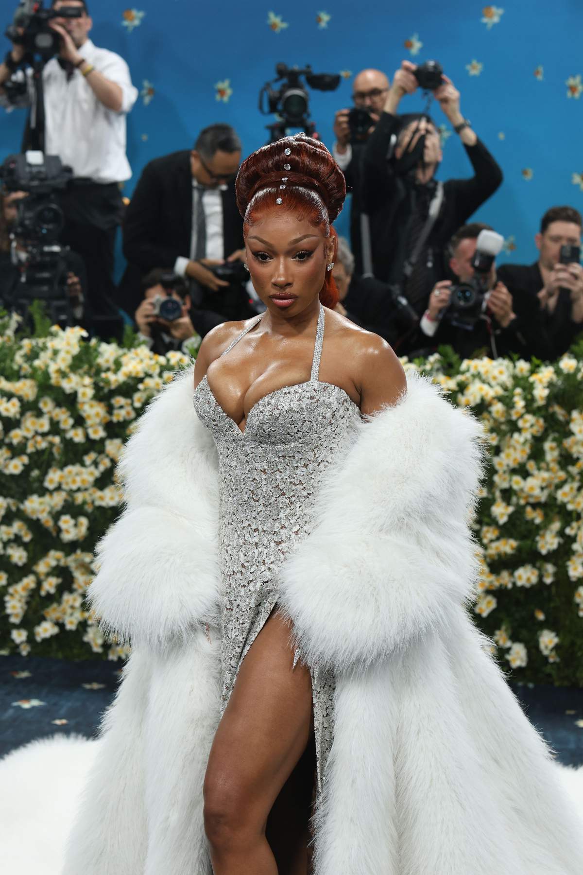 Megan Thee Stallion attends 2025 Met Gala Celebrating "Superfine: Tailoring Black Style" Red Carpet at The Metropolitan Museum of Art on May 5, 2025 in New York.