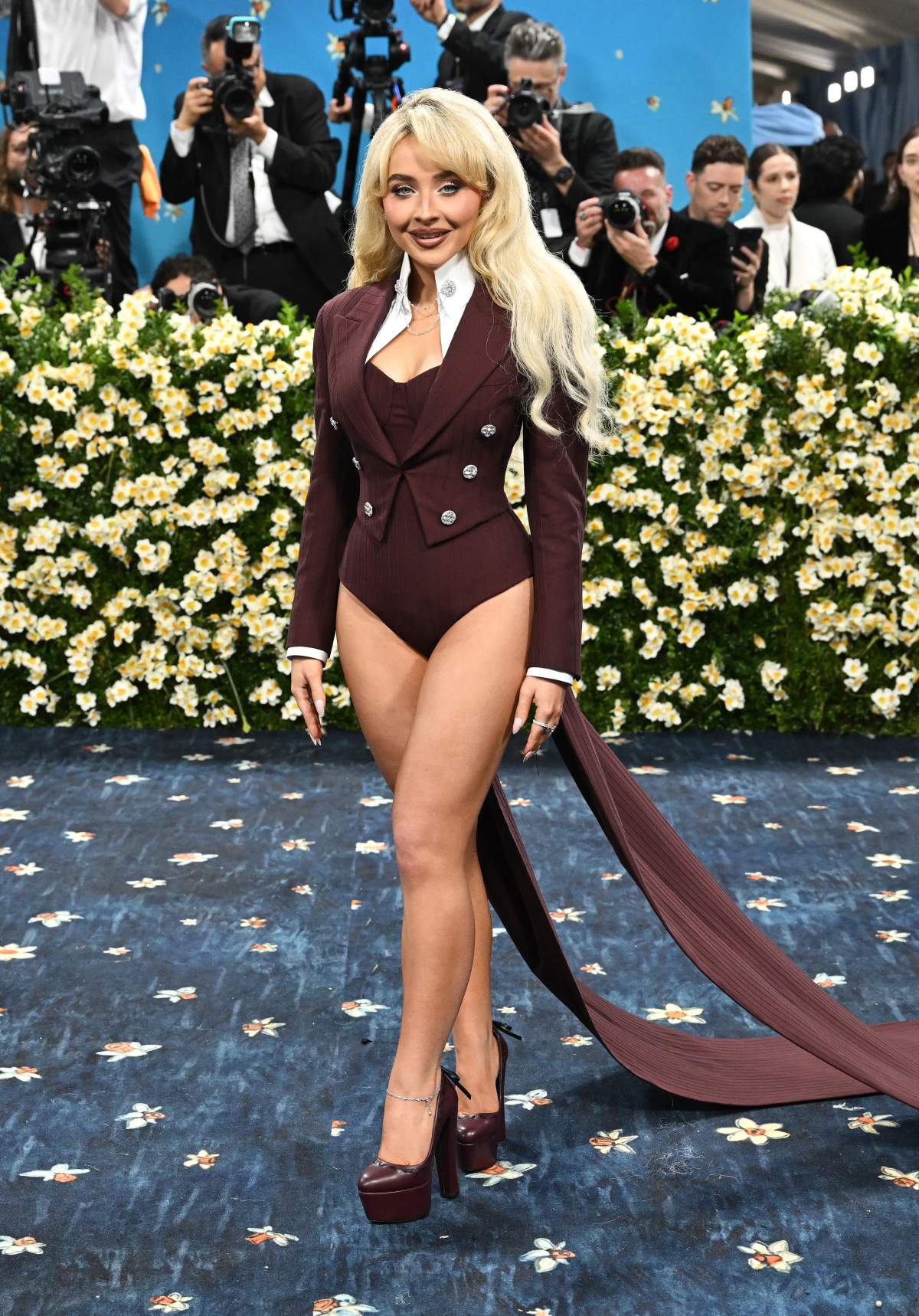 Sabrina Carpenter at The 2025 Met Gala Celebrating "Superfine: Tailoring Black Style" held at the Metropolitan Museum of Art on May 05, 2025 in New York, New York.