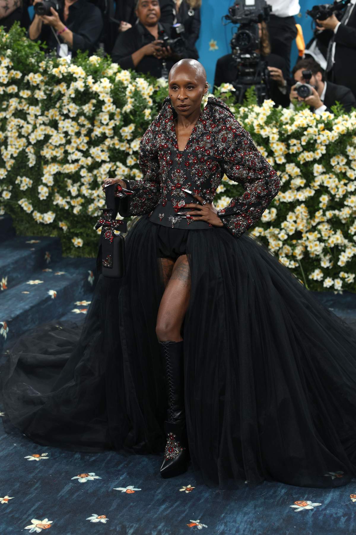 Cynthia Erivo attends 2025 Met Gala Celebrating "Superfine: Tailoring Black Style" Red Carpet at The Metropolitan Museum of Art on May 5, 2025 in New York.
