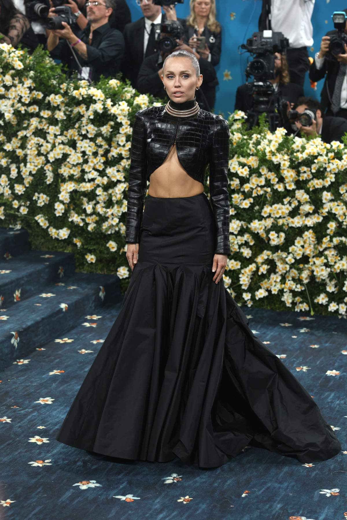 Miley Cyrus attends 2025 Met Gala Celebrating "Superfine: Tailoring Black Style" Red Carpet at The Metropolitan Museum of Art on May 5, 2025 in New York.