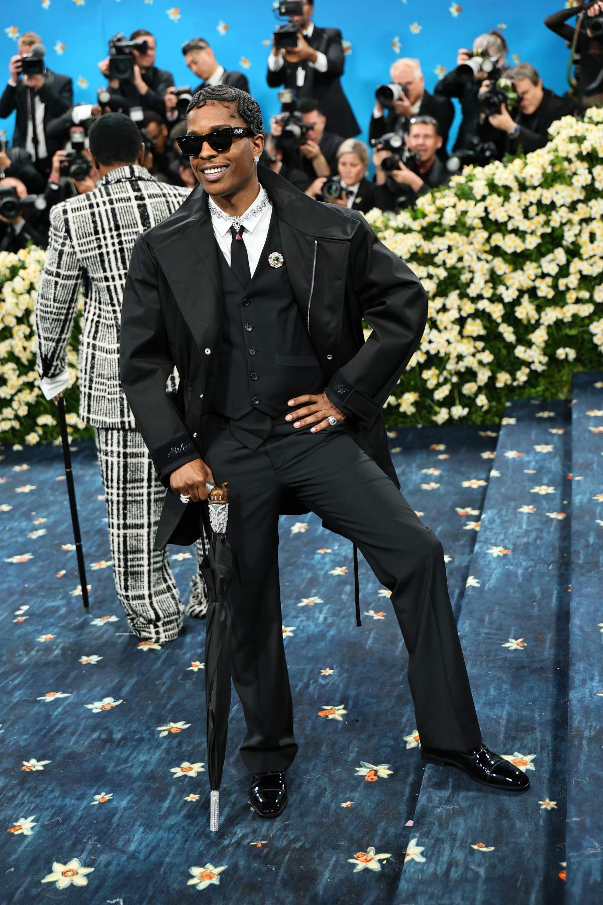 Met Gala Co-Chair A$AP Rocky attends The 2025 Met Gala Celebrating "Superfine: Tailoring Black Style" - Arrivals at Metropolitan Museum of Art on May 05, 2025 in New York City.