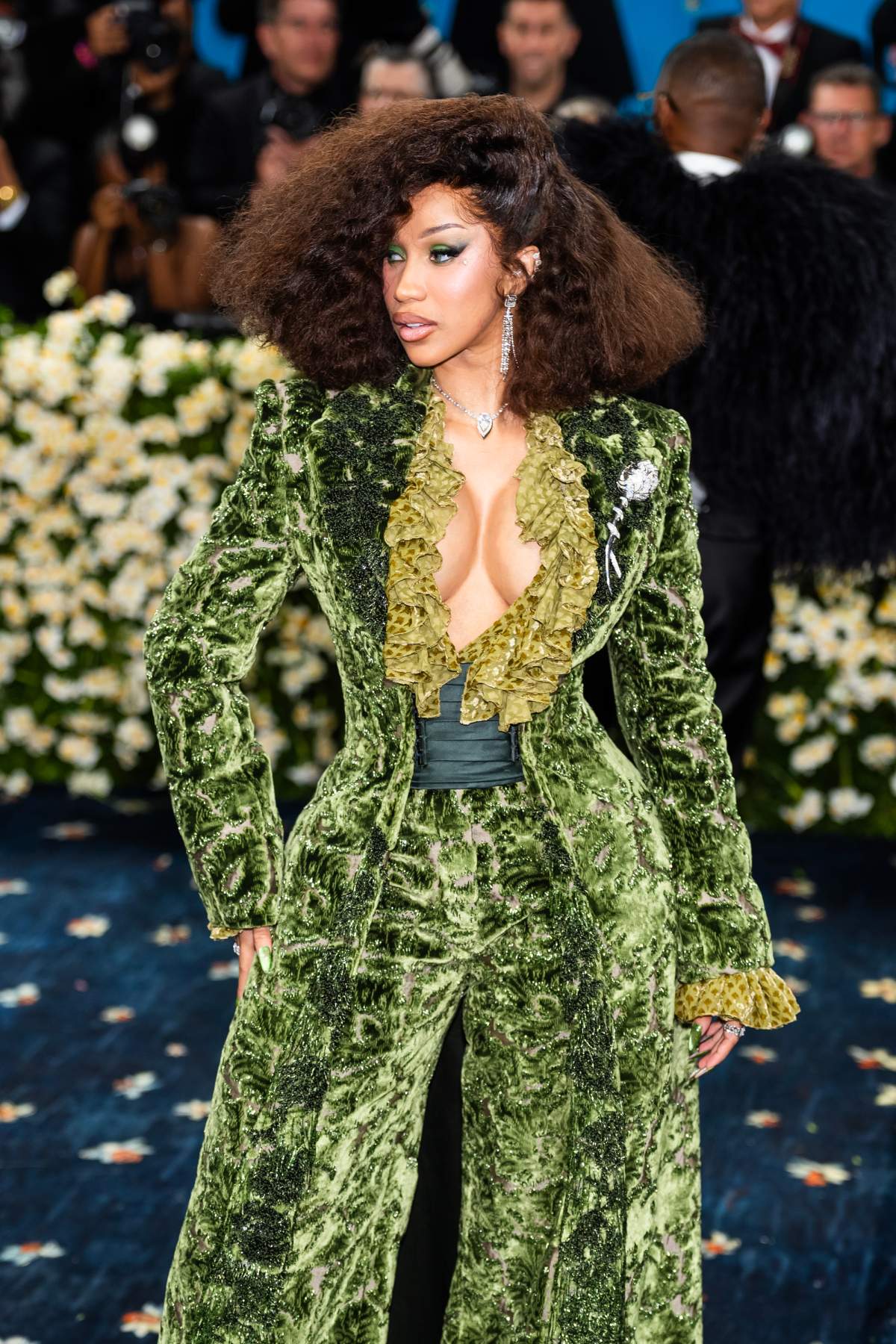 Cardi B attends the 2025 Met Gala Celebrating "Superfine: Tailoring Black Style" at Metropolitan Museum of Art on May 05, 2025 in New York City.