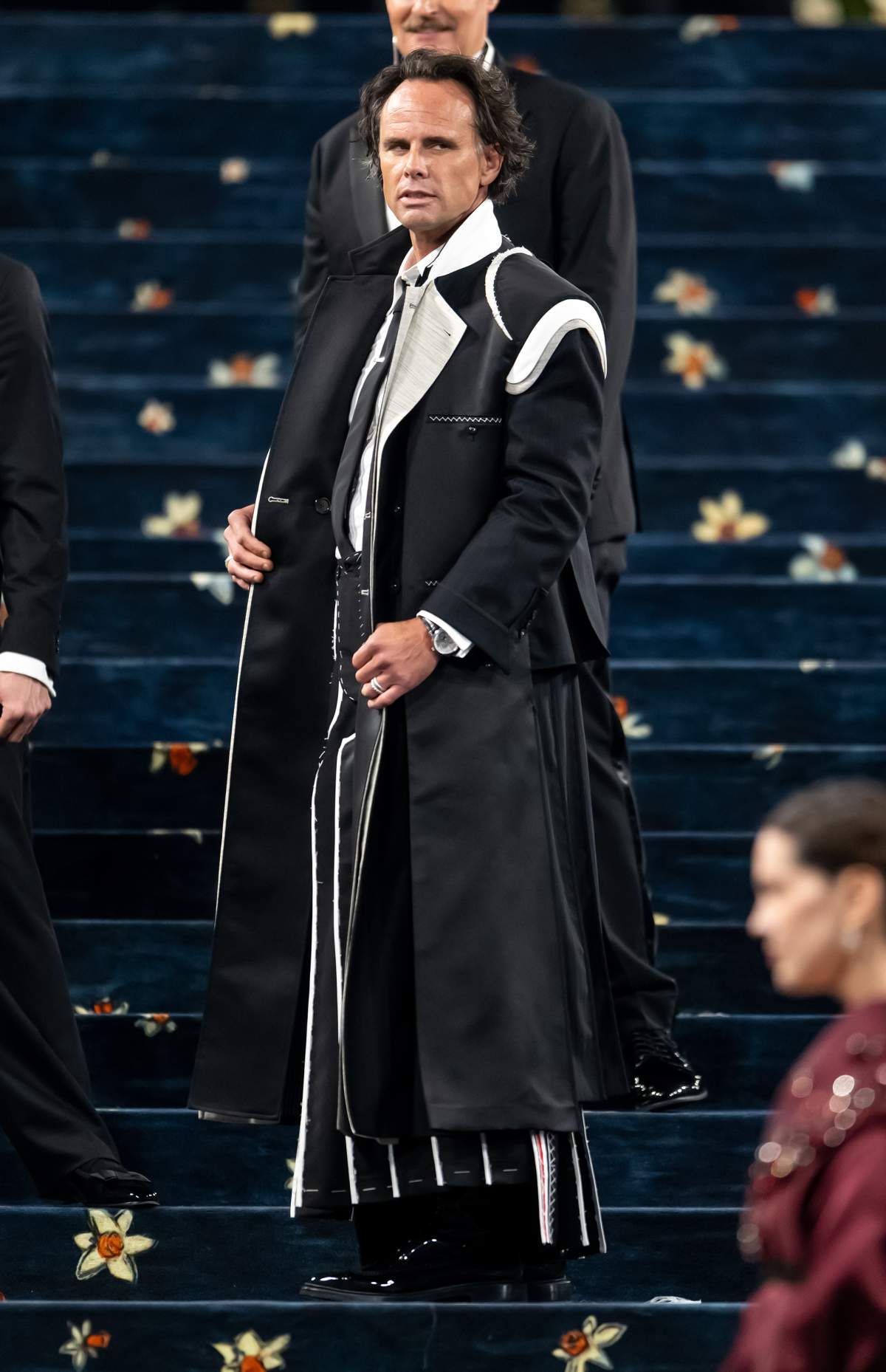 Actor Walton Goggins arrives to The 2025 Met Gala Celebrating "Superfine: Tailoring Black Style" at The Metropolitan Museum of Art on May 05, 2025 in New York City.