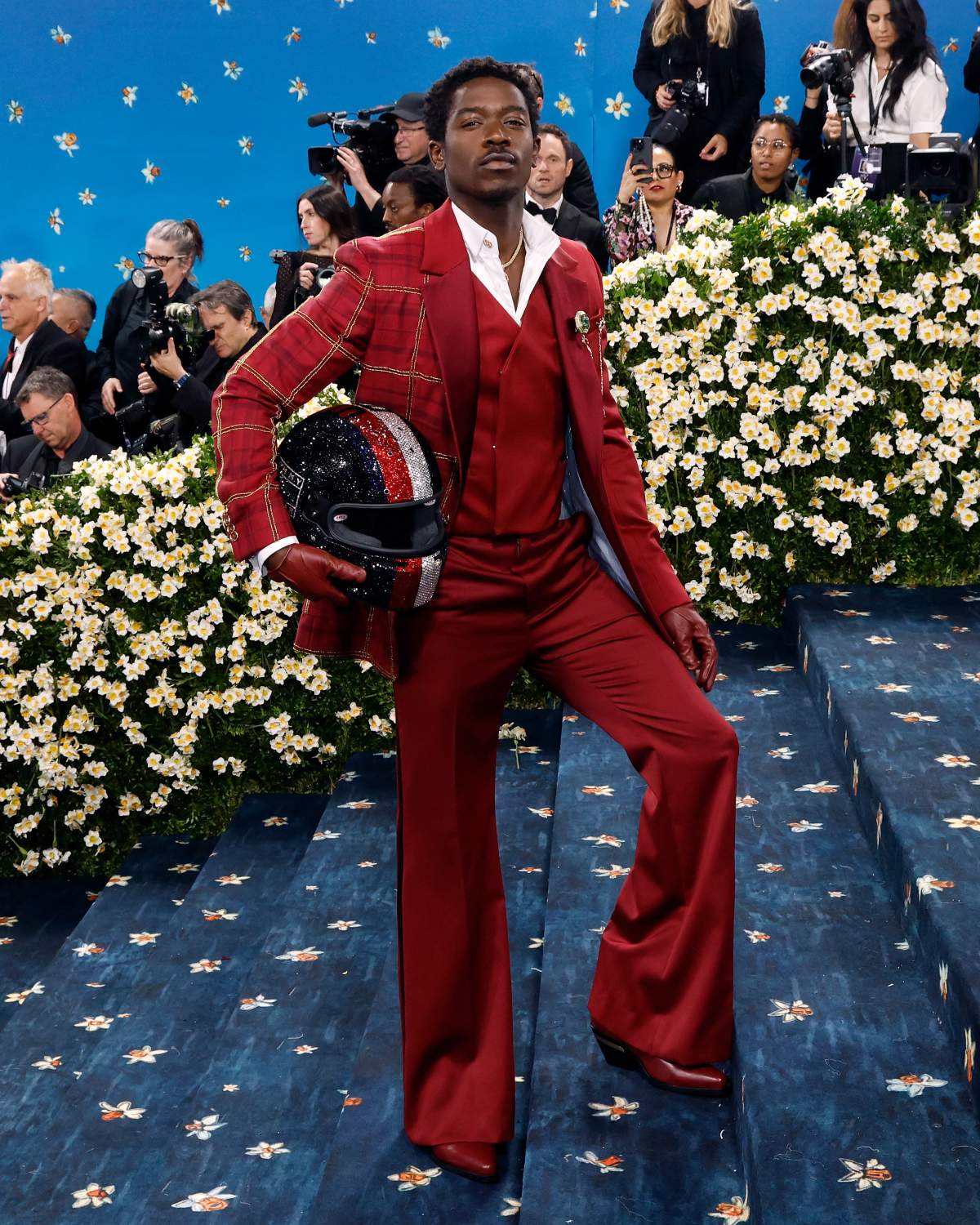 Damson Idris attends "Superfine: Tailoring Black Style", the 2025 Costume Institute Benefit, at Metropolitan Museum of Art on May 05, 2025 in New York City.