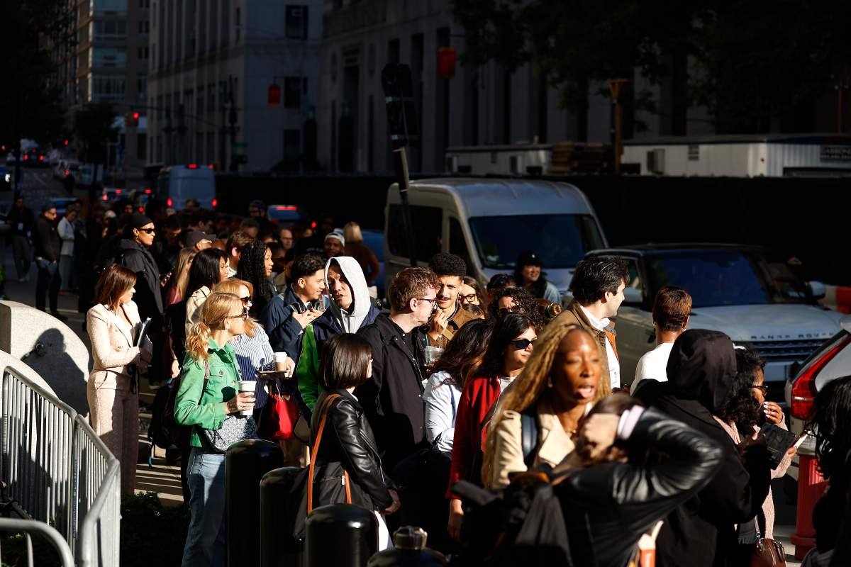 Press and jurors wait to enter for the continuation of the jury selection phase of the Sean “Diddy” Combs trial at the Southern District Manhattan Federal court on May 12, 2025 in New York City.