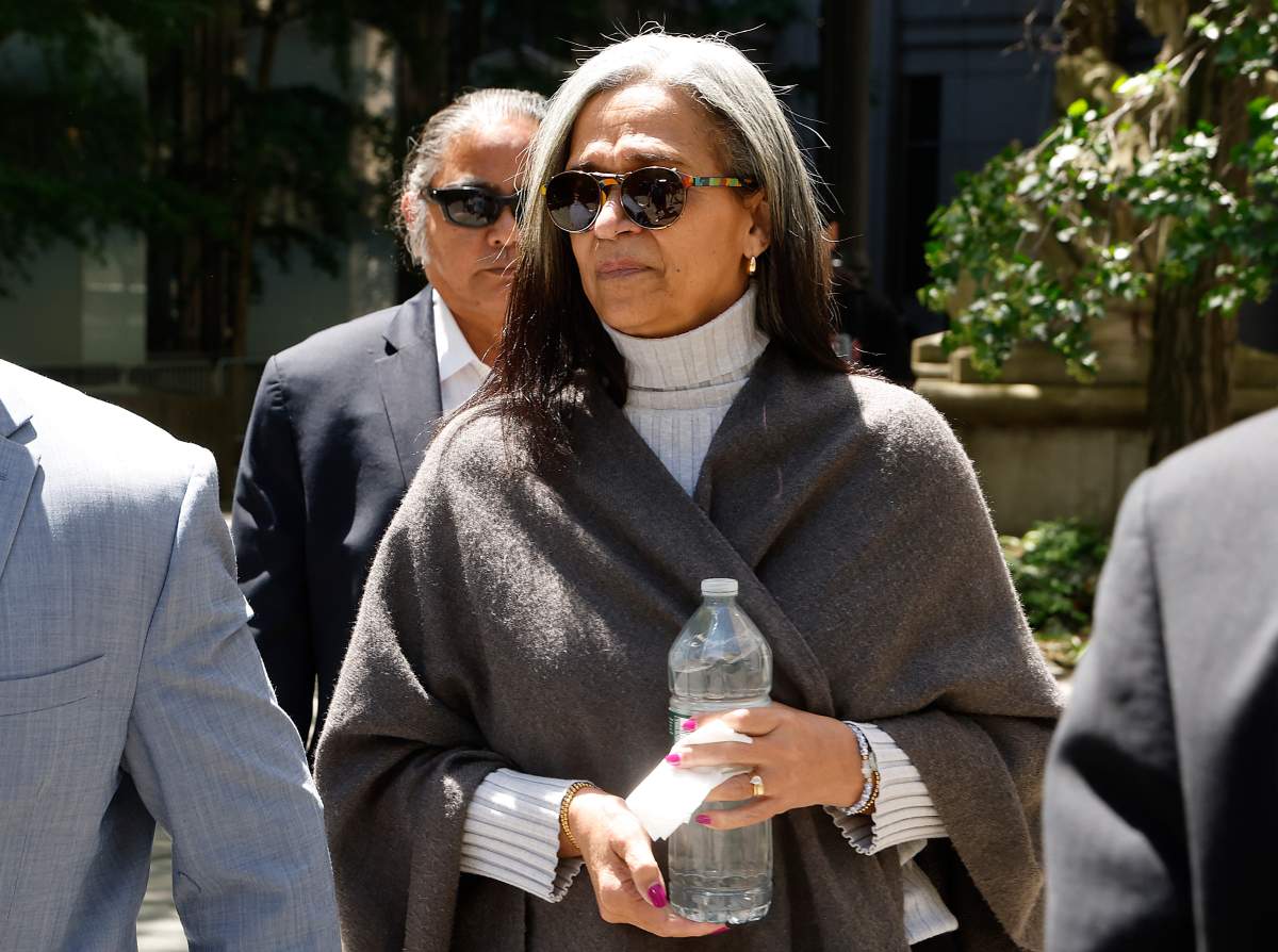 Regina Ventura, mother of Cassie Ventura, departs the Manhattan Federal Court during the Sean 'Diddy' Combs' trial on May 20, 2025 in New York City.
