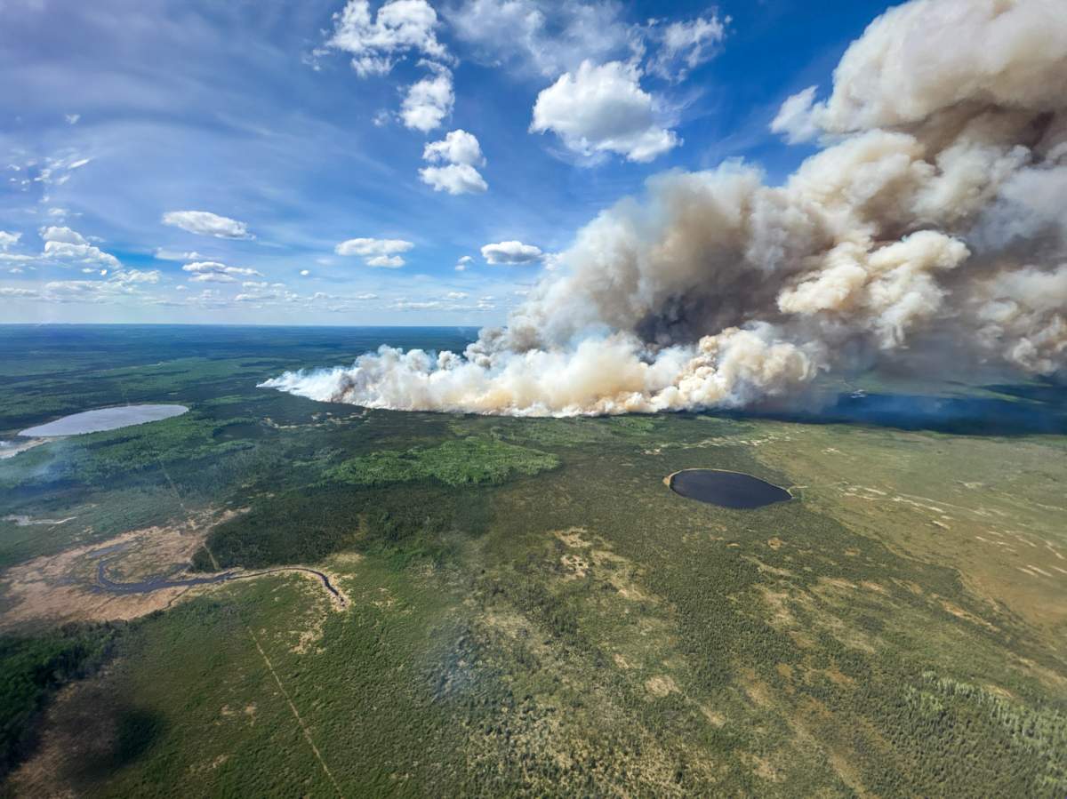 The Red Earth wildfire, one of a number of wildfires threatening several small communities in northern Alberta.