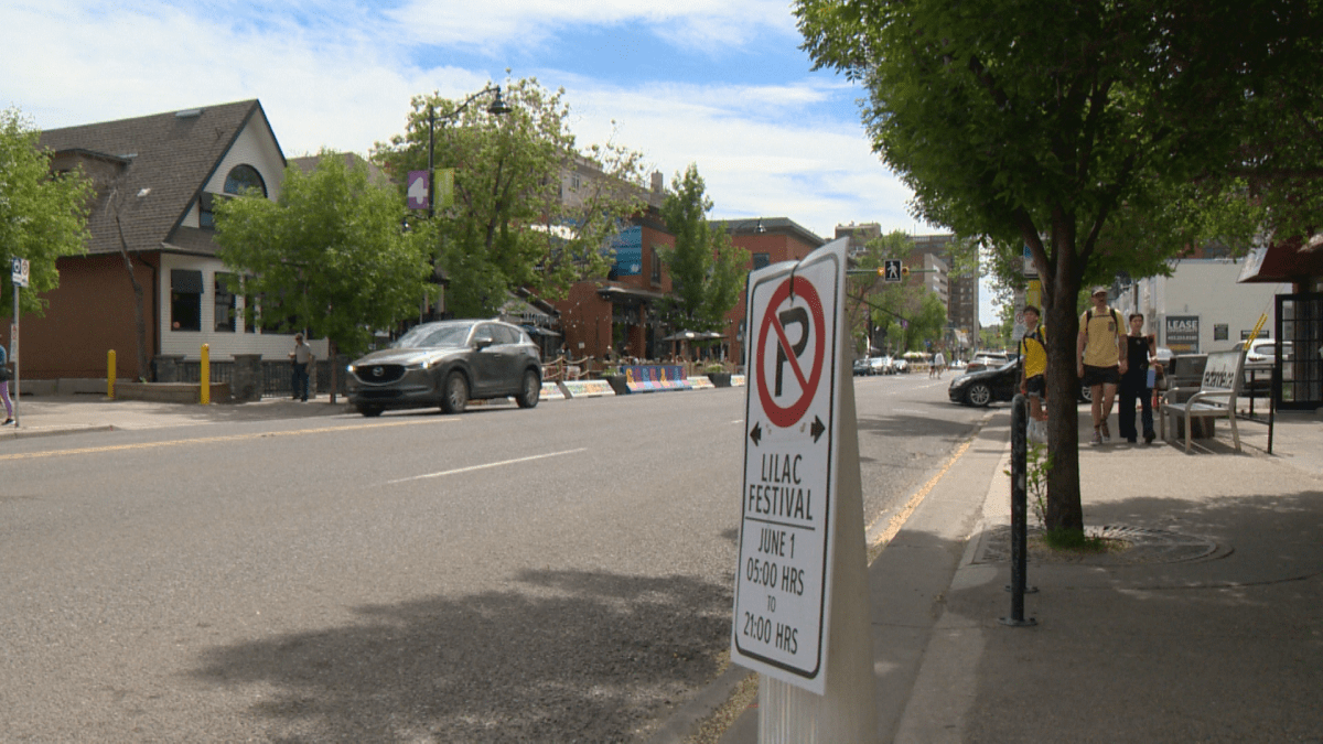 A no parking sign posted on the side of a street.