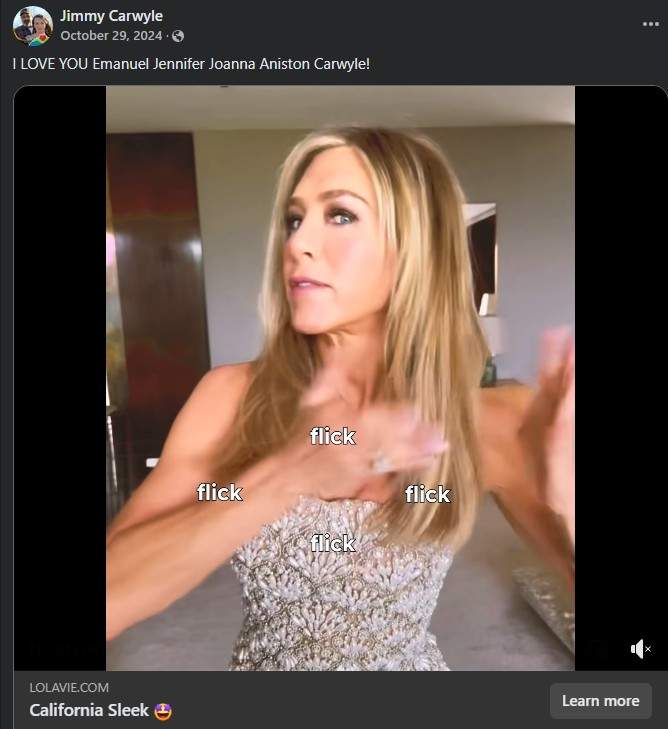 A screenshot of Jimmy Carwyle's post on Facebook.