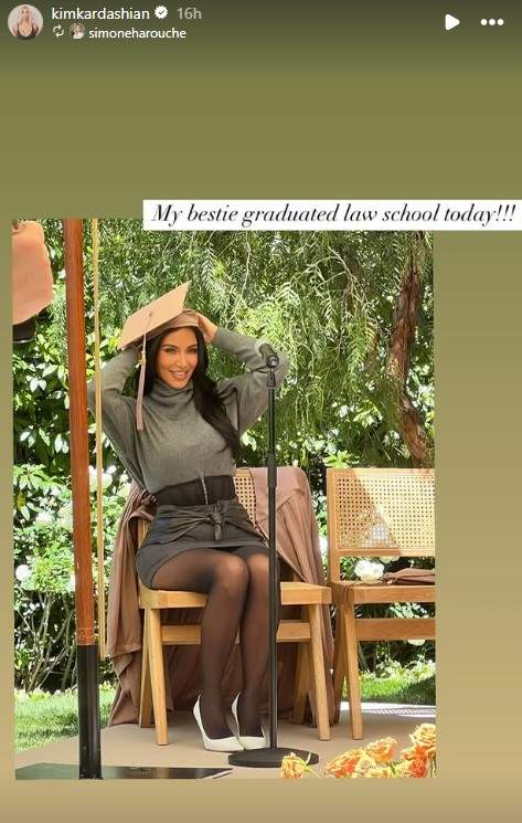 A screenshot of Kim Kardashian's Instagram Stories.