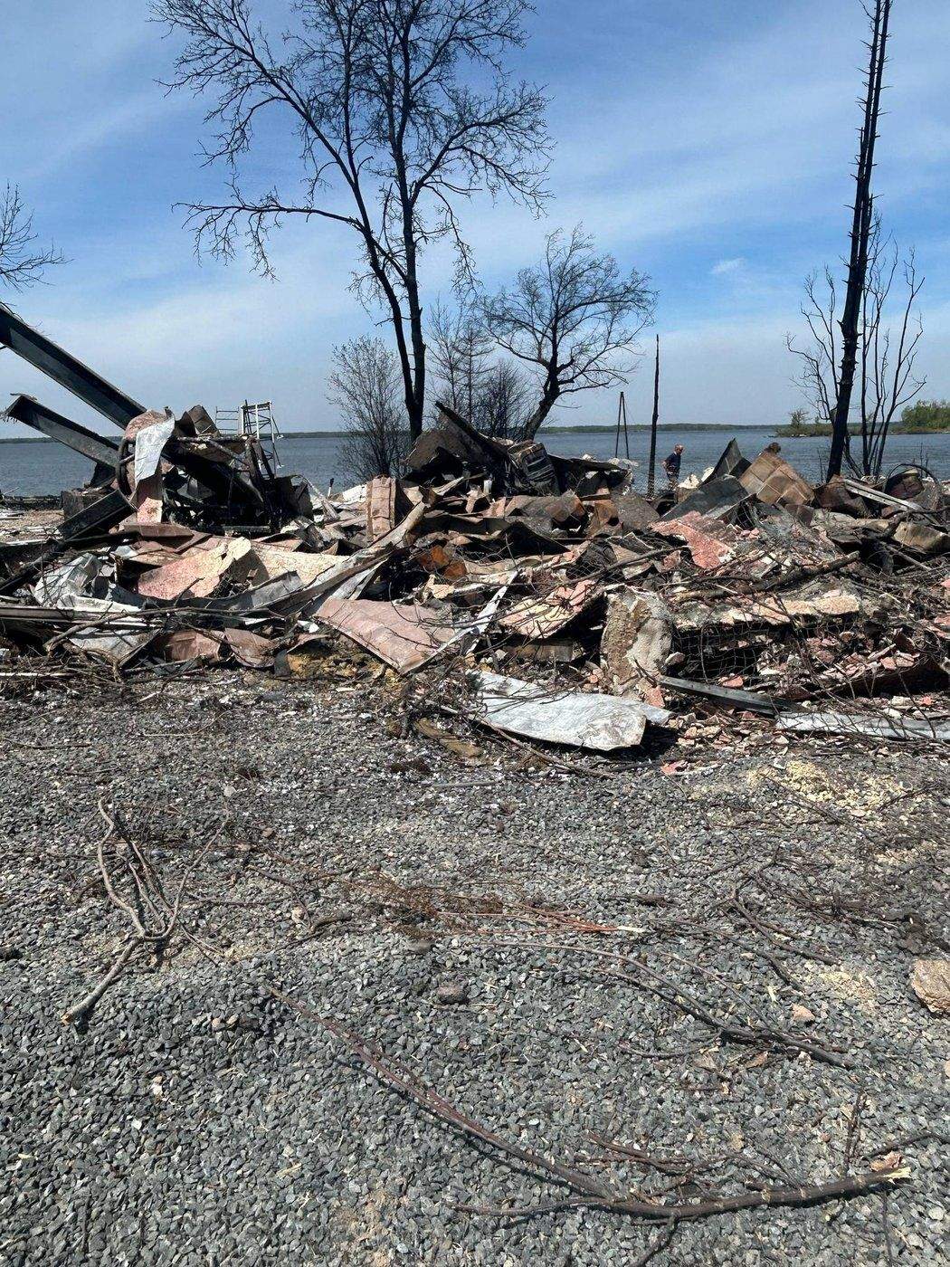 This handout photo from Lianne Ross-Martin shows what was left of her cottage in the Rural Municipality of Lac du Bonnet, Man. on Wednesday May 21, 2025, after a wildfire destroyed homes on Windego Road, including Ross-Martin’s. THE CANADIAN PRESS/HO-Lianne Ross-Martin **MANDATORY CREDIT**This handout photo from Lianne Ross-Martin shows what was left of her cottage in the Rural Municipality of Lac du Bonnet, Man. on Wednesday May 21, 2025, after a wildfire destroyed homes on Wendigo Road, including Ross-Martin’s.