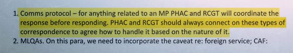 email excerpt between government officials and Oxaro.