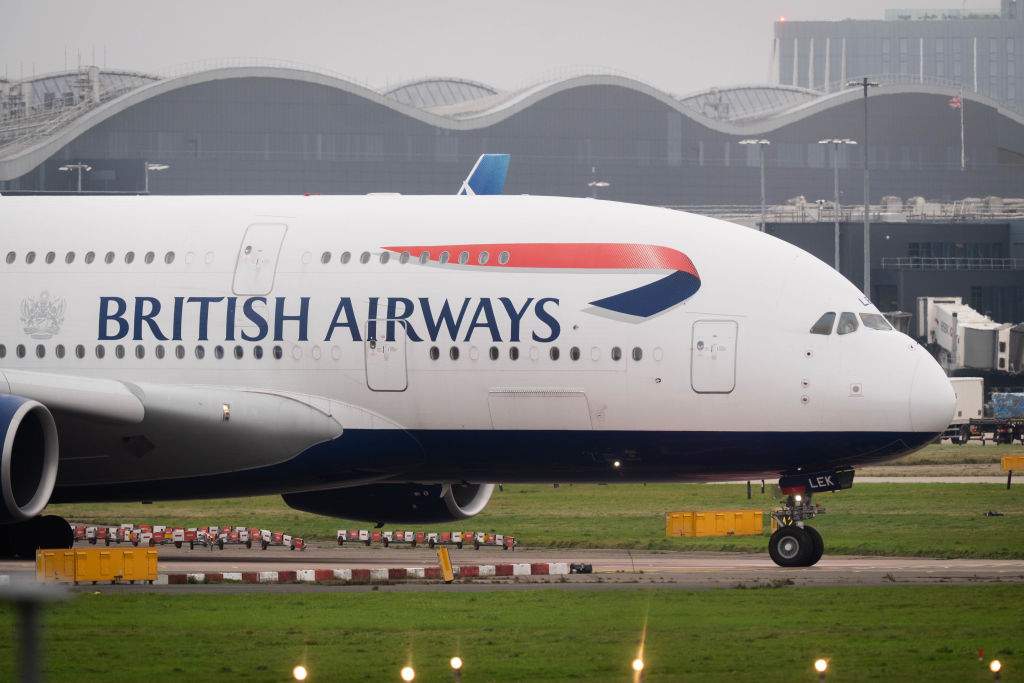 A British Airways Airbus A380-800 on the taxiway at Heathrow Airport, west London. Picture date: Saturday December 28, 2024.