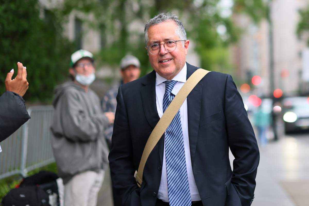 Attorney Marc Agnifilo arrives for Sean "Diddy" Combs sex trafficking trial at Manhattan Federal Court on May 21, 2025 in New York City.