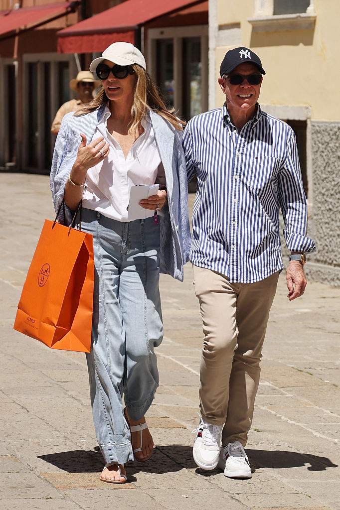 Dee Ocleppo and Tommy Hilfiger are sighting at the Jeff Bezos and Lauren Sanchez Wedding on June 27, 2025 in Venice, Italy.