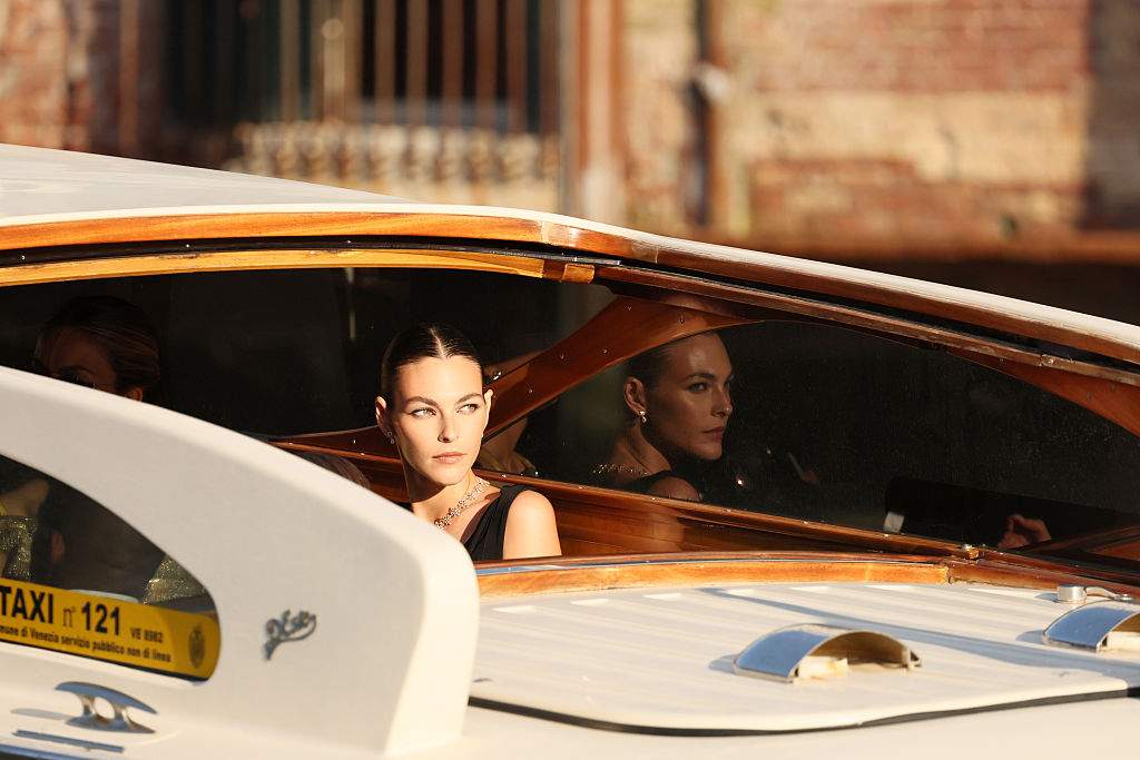 Vittoria Ceretti sighting at the Jeff Bezos and Lauren Sanchez Wedding on June 27, 2025 in Venice, Italy.