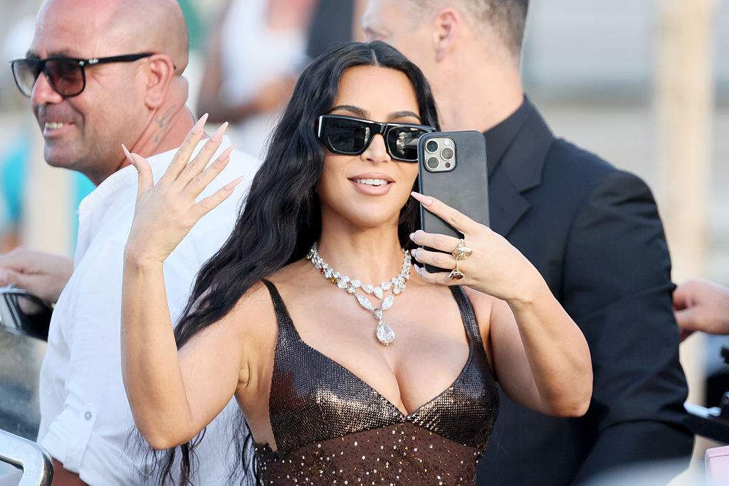 Kim Kardashian sighting at the Jeff Bezos and Lauren Sanchez Wedding on June 27, 2025 in Venice, Italy.