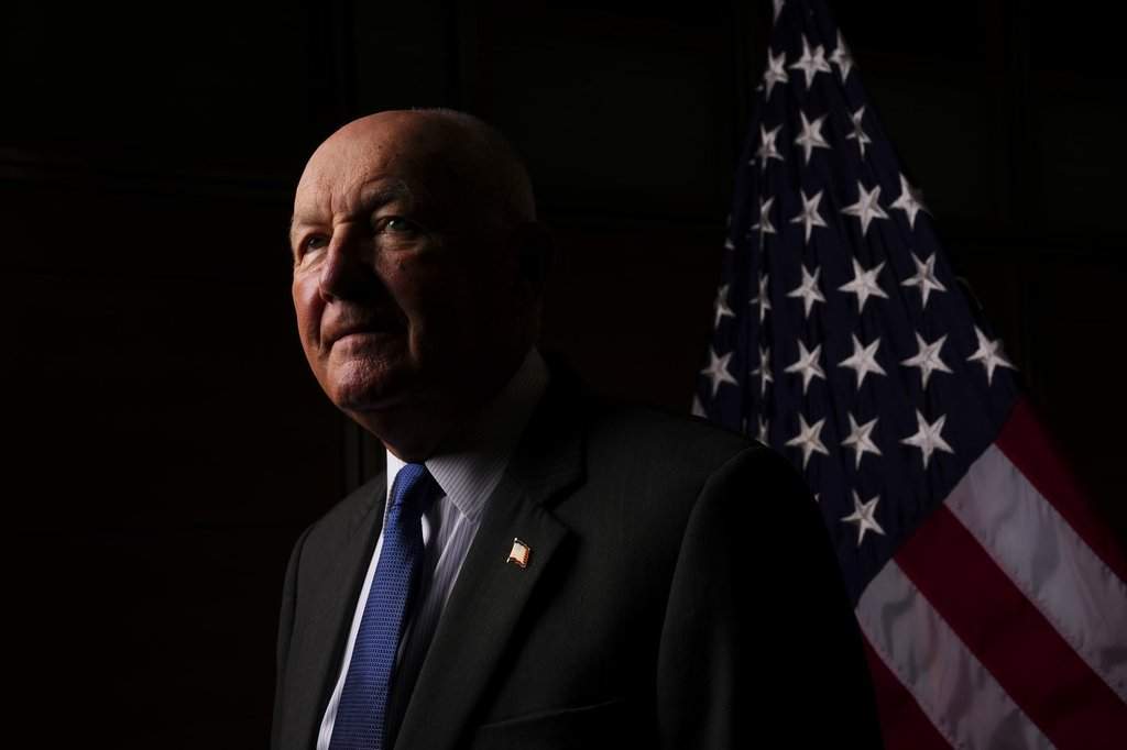 U.S. Ambassador to Canada Pete Hoekstra poses for a portrait at the U.S. Embassy in Ottawa on Friday, June 6, 2025.