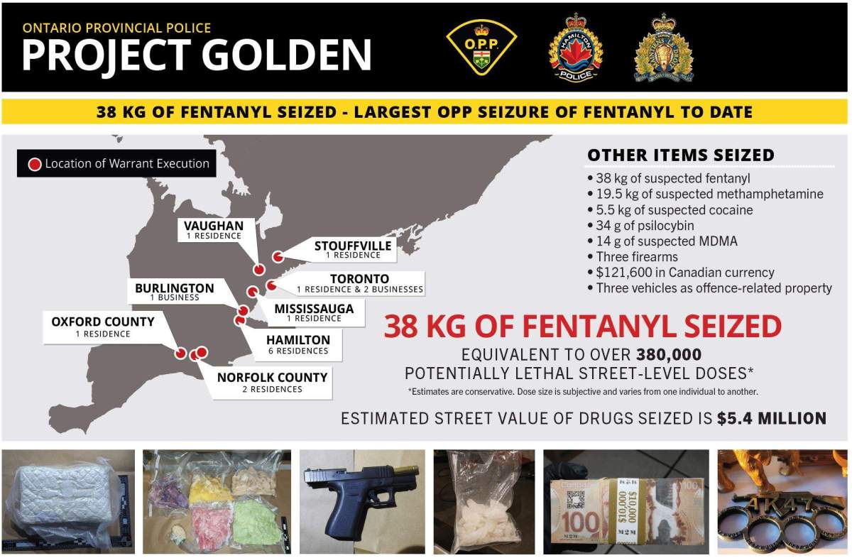 Ontario police seize enough fentanyl to kill ‘a moderately sized city’ in record bust - image