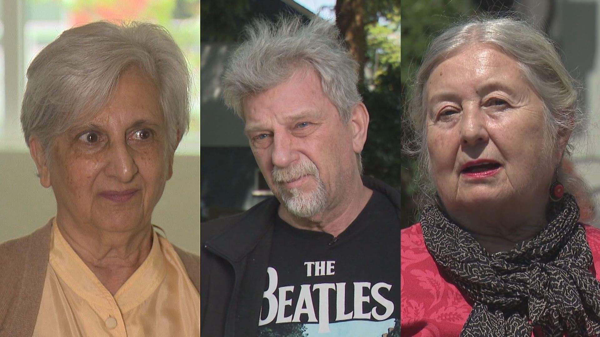 Shemin Hudda (left), Jerry Schulz (middle) and Sybilla Rulf (right) spoke to Global News about their experience dealing with the BC Housing Registry.