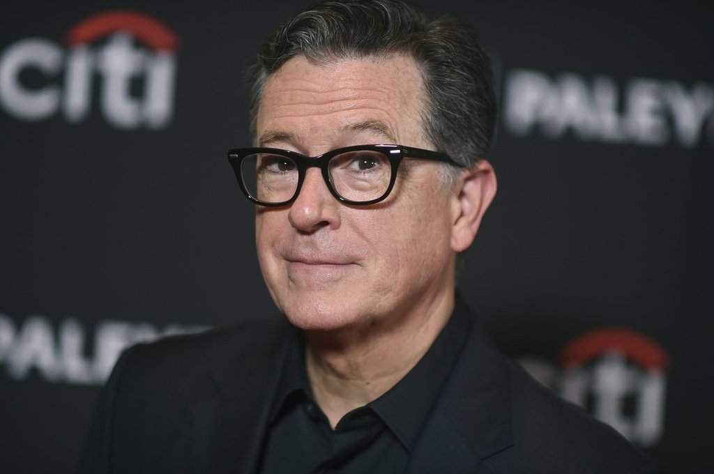 FILE - Stephen Colbert arrives at a screening of "The Late Show with Stephen Colbert," during PaleyFest, April 21, 2024, at the Dolby Theatre in Los Angeles.