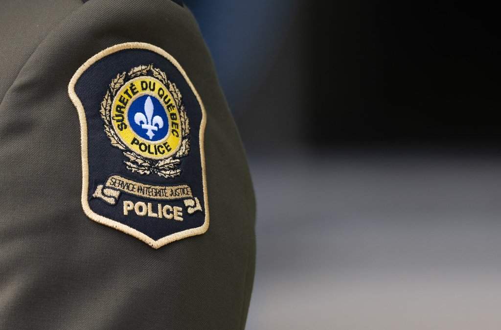 A Surete du Quebec police shoulder patch is seen in Montreal, Tuesday, Sept. 10, 2024.