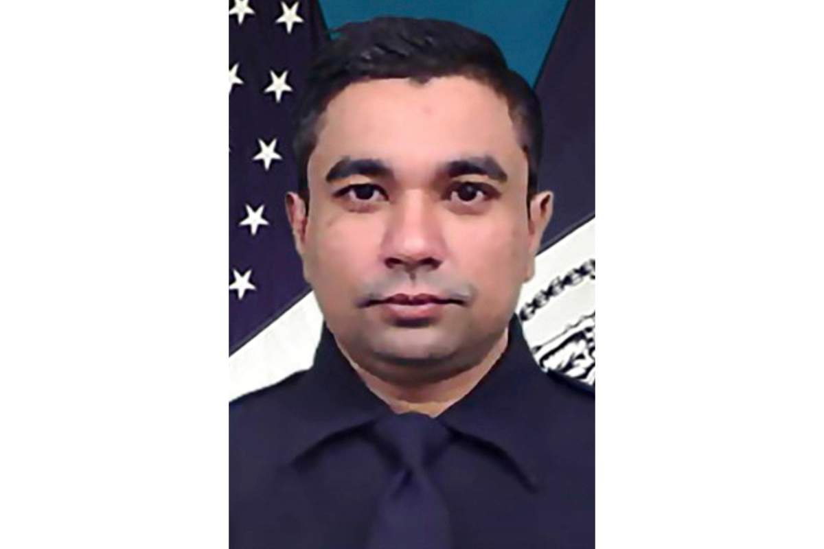 This undated image provided by the New York Police Department shows Officer Didarul Islam, who was shot and killed at a Manhattan office building on Monday, July 28, 2025, in New York.