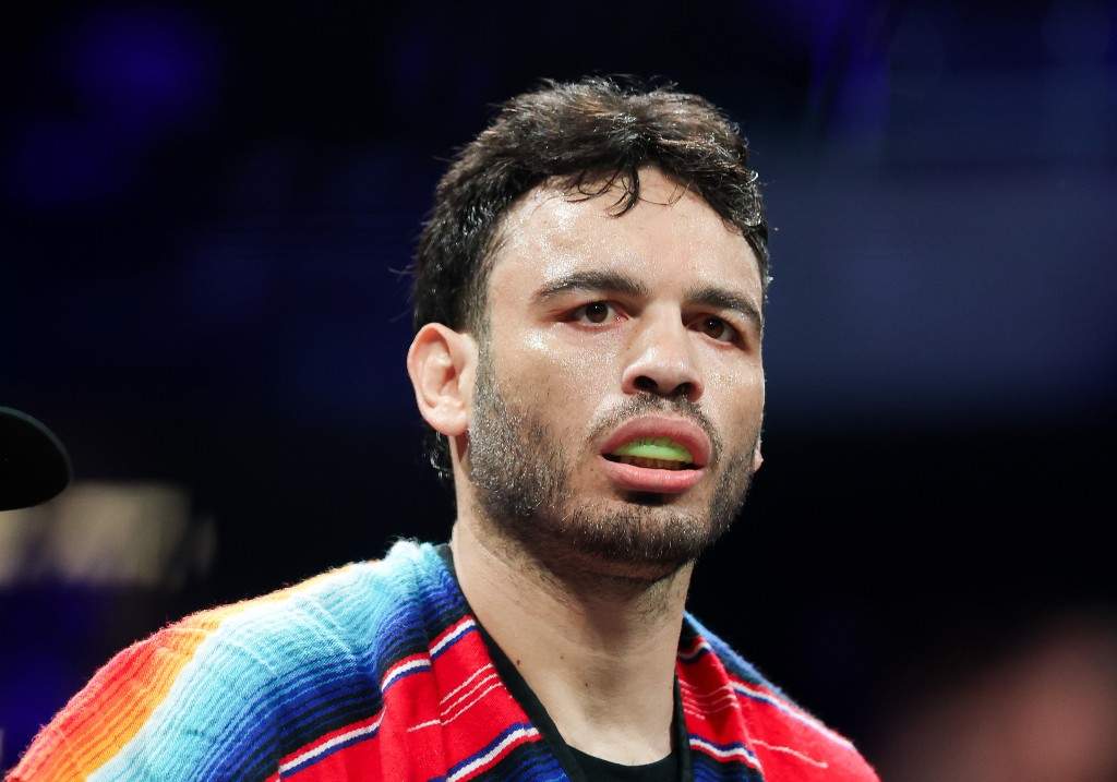Julio Cesar Chavez Jr looks on ahead of his fight against Jake Paul at Honda Center on June 28, 2025 in Anaheim, California.