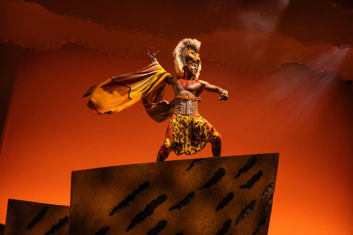 The character of Simba in Broadway Across Canada's "The Lion King."