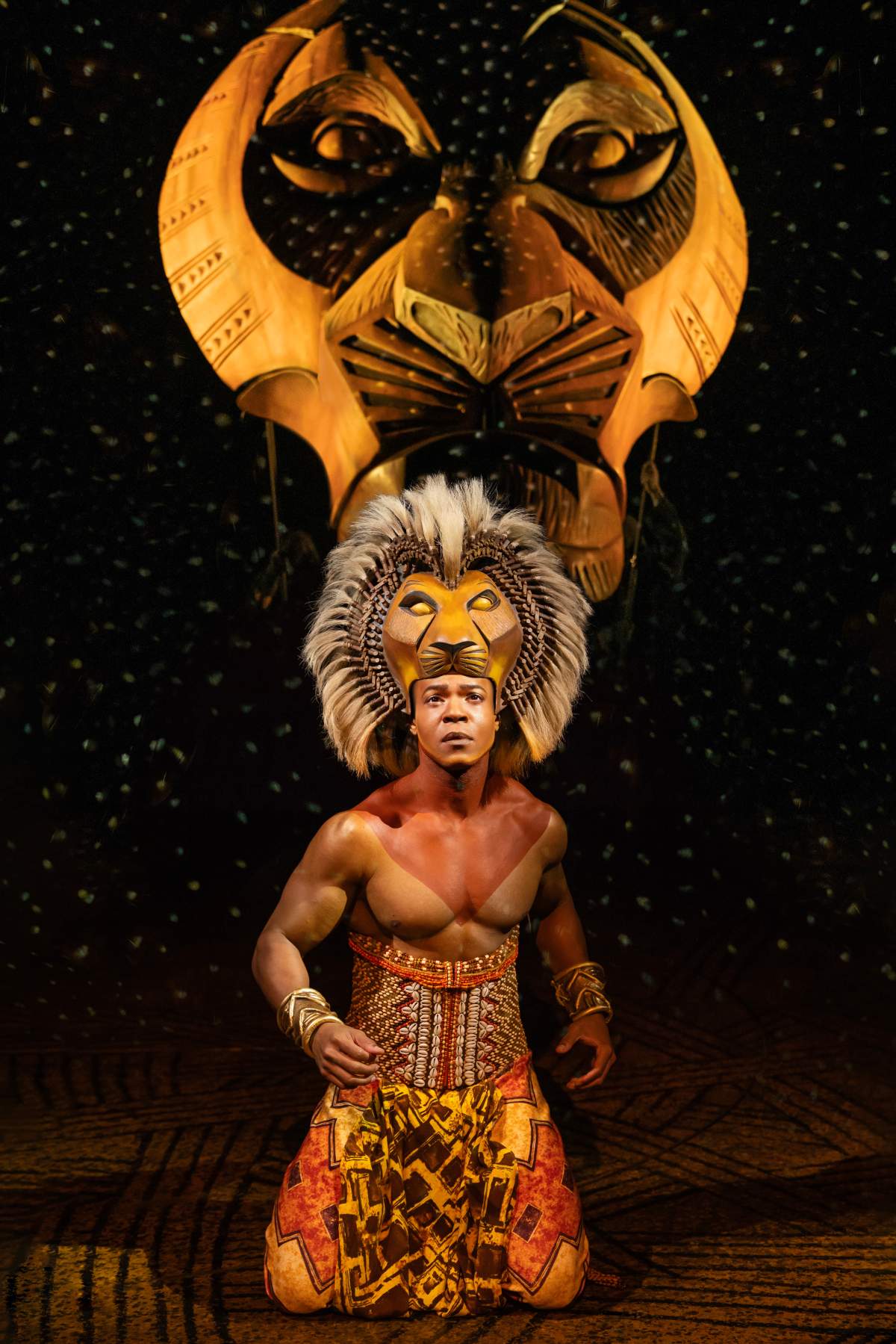 The character of Simba in Broadway Across Canada's "The Lion King."