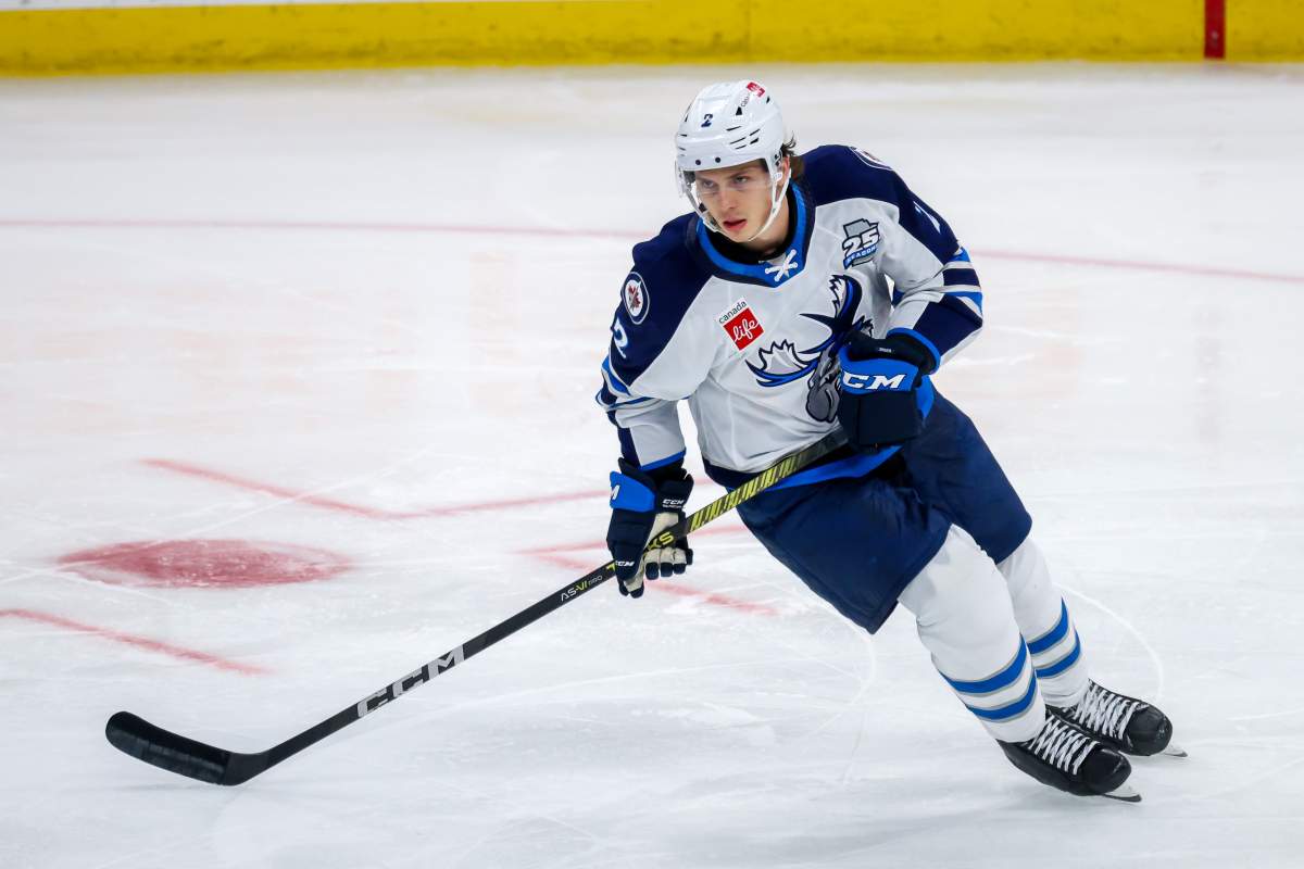Tyrel Bauer skates for the Manitoba Moose.