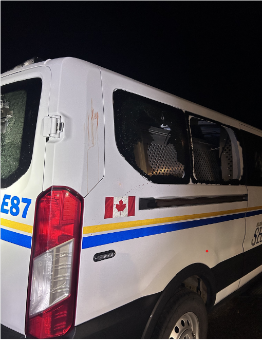 Vermilion RCMP say officers received a complaint on July 6, 2025 that a provincial government building, sheriffs vehicles, a courthouse and a McDonald's restaurant had been vandalized.