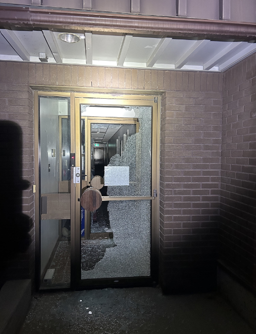 Vermilion RCMP say officers received a complaint on July 6, 2025 that a provincial government building, sheriffs vehicles, a courthouse and a McDonald's restaurant had been vandalized.