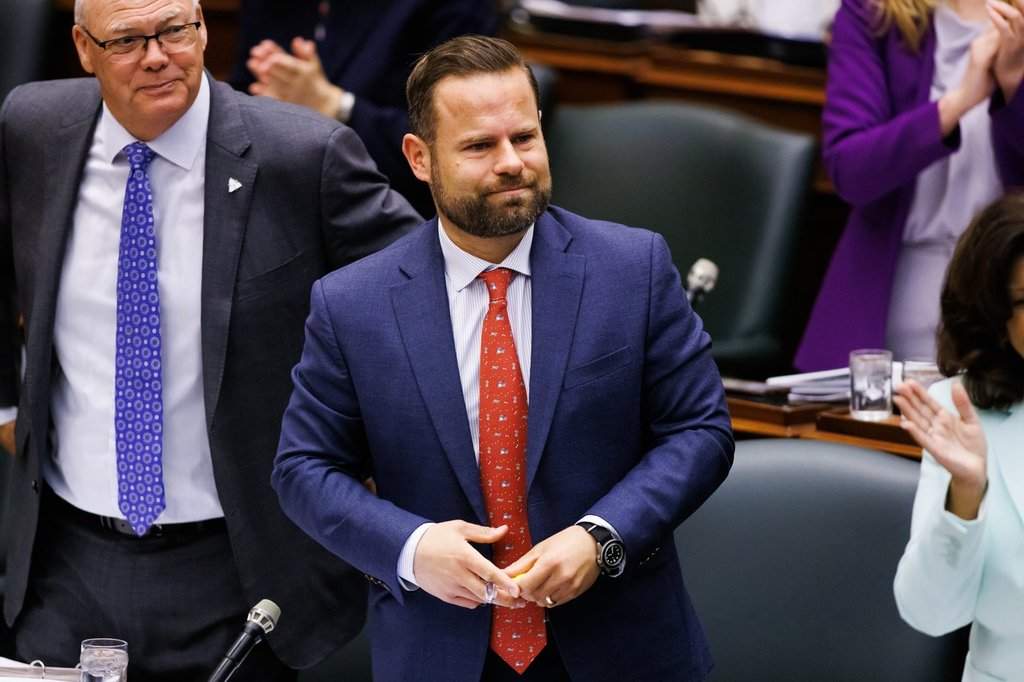 PC MPP David Piccini attends Question Period at Queen's Park in Toronto on Tuesday, May 13, 2025. 