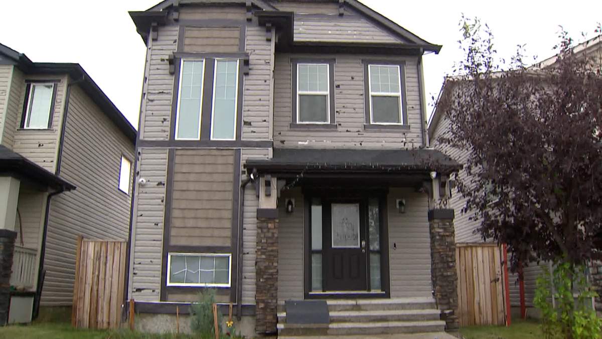One of many homes that was heavily damaged by a monster hailstorm that hit northeast Calgary in August of 2024. The $3.25 billion in insurable damage made it the second costliest disaster in Canadian history.