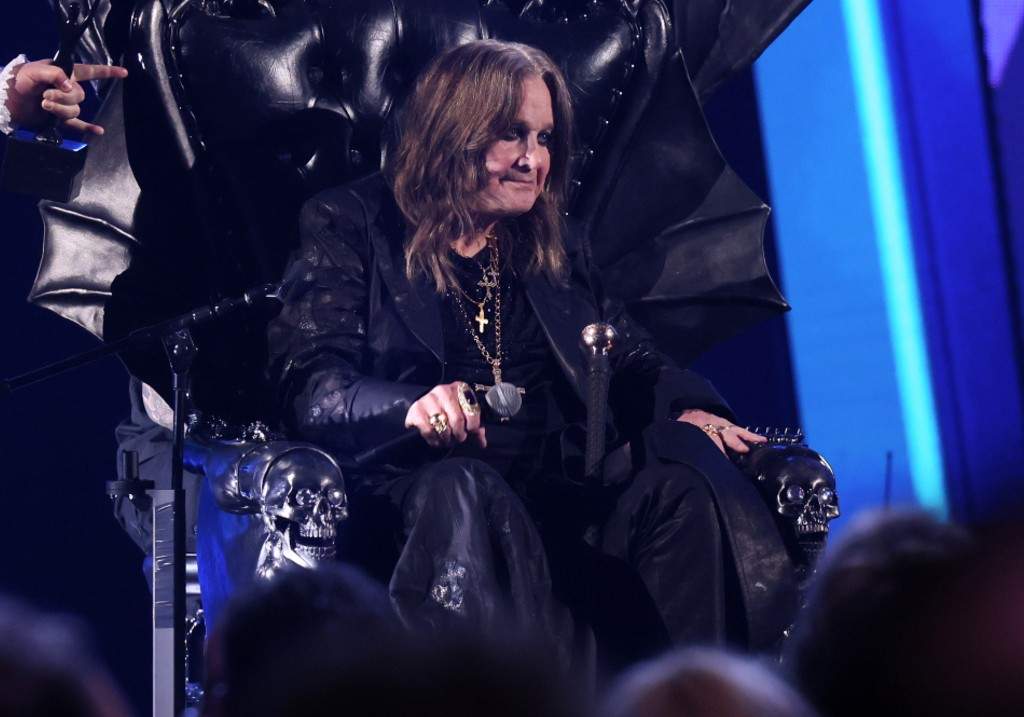 Ozzy Osbourne speaks onstage during the 2024 Rock & Roll Hall of Fame Induction Ceremony streaming on Disney+ at Rocket Mortgage Fieldhouse on October 19, 2024 in Cleveland, Ohio.