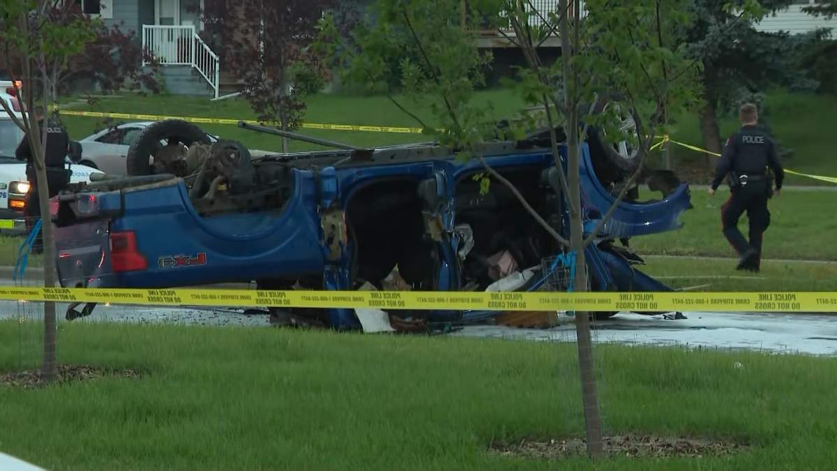 Police said the driver of the pickup truck involved in the crash has been taken into custody.