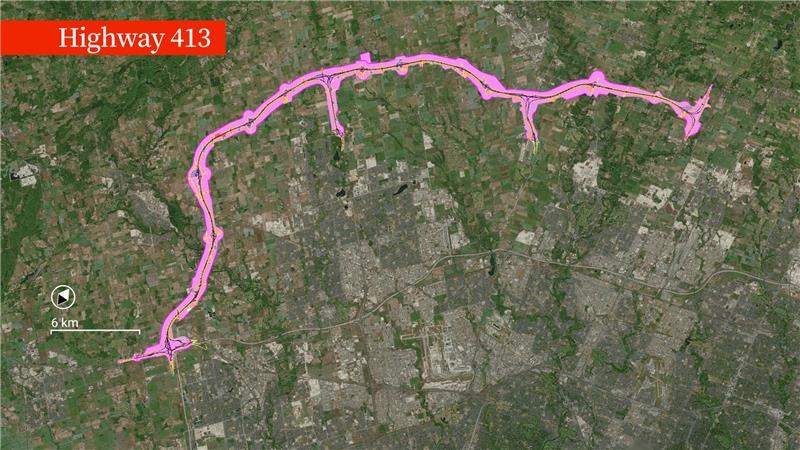 Highway 413 will stretch from Milton to Vaughan and run through Peel Region.
