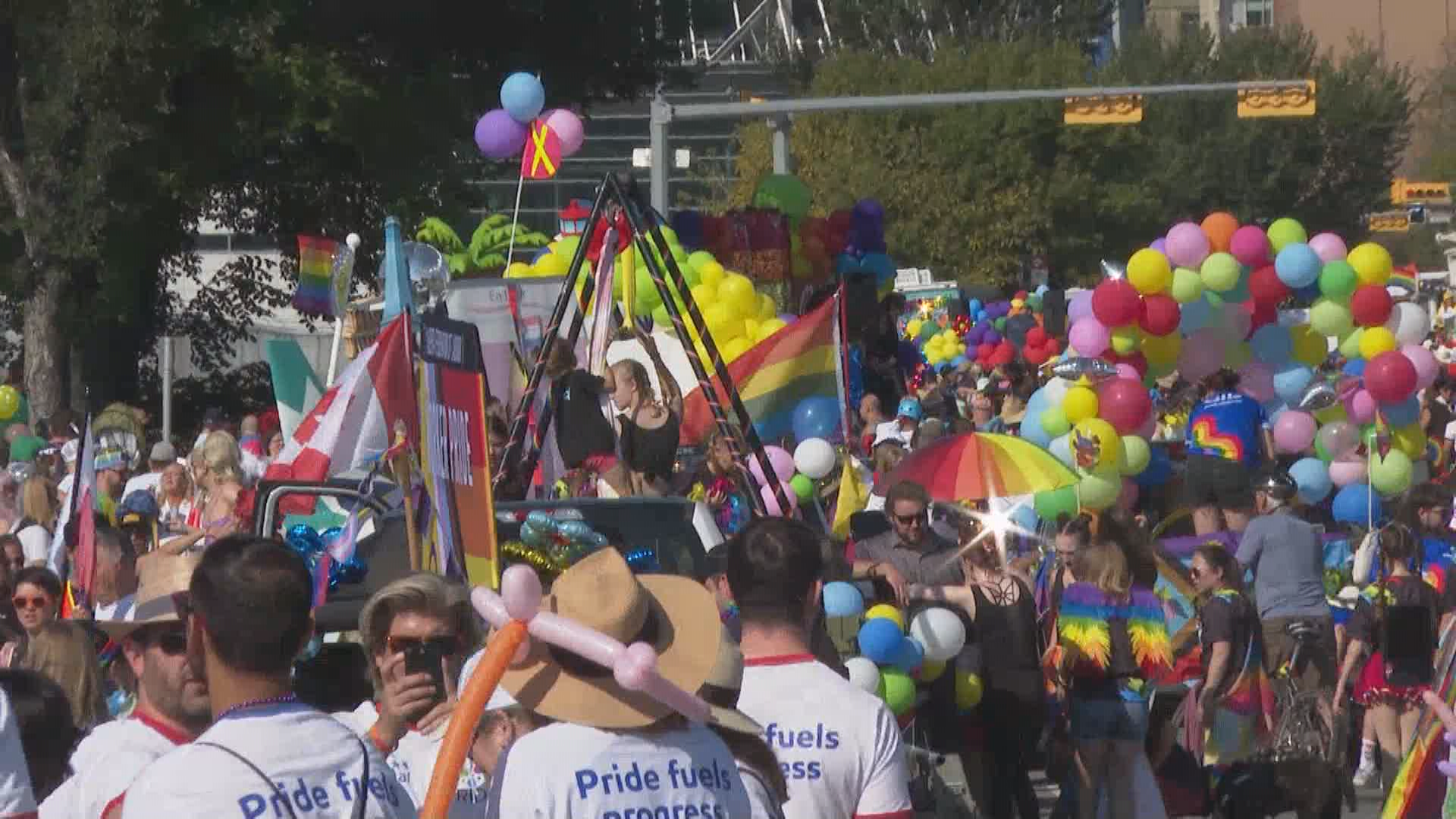 A view of the 2025 Calgary Pride Parade.