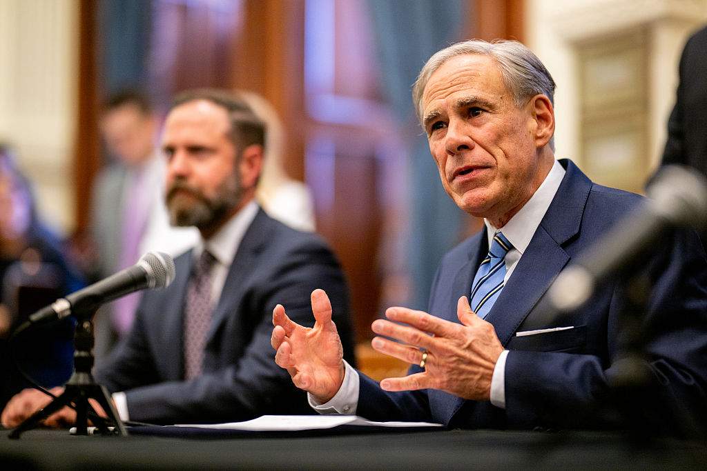 Texas Gov. Greg Abbott speaks during a bill signing in the State Capitol on April 23, 2025 in Austin, Texas.