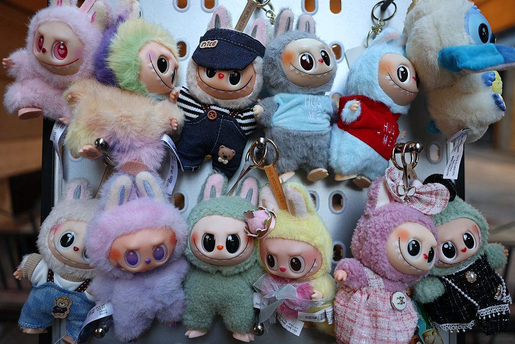 Labubu toys are seen at the store in Budapest, Hungary on August 1, 2025.