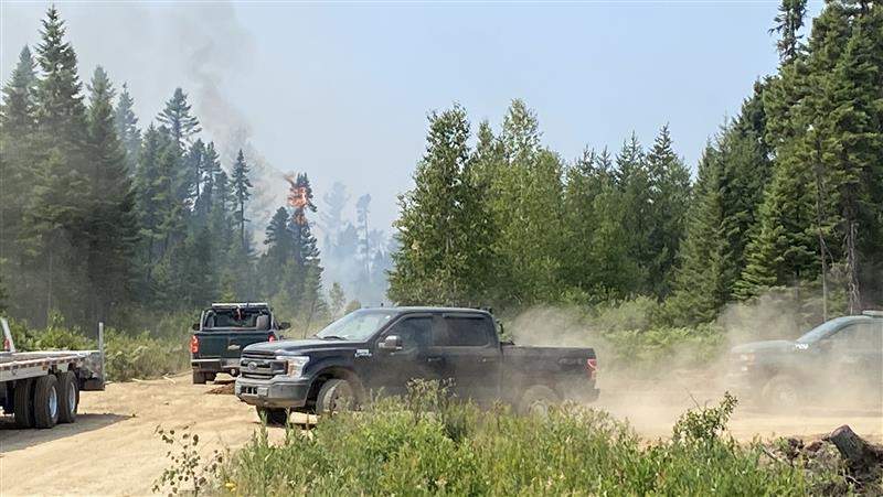 A wildfire 22.5 hectares in size is currently burning in Miramichi, New Brunswick.
